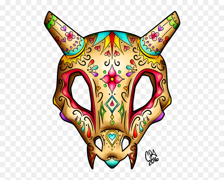 Dia De Los Muertos- Cubone By Uxiesweetie - Dia De Los Muertos, HD Png Download - cubone png