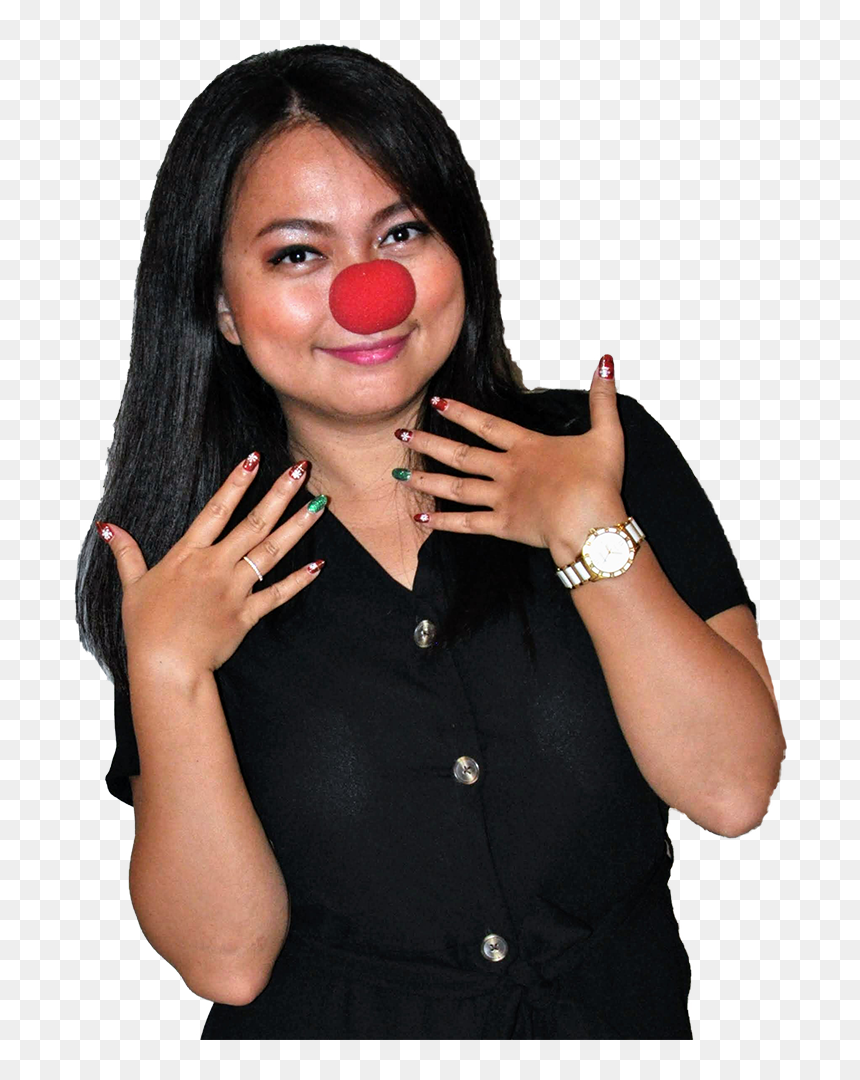 Girl, HD Png Download - red nose png
