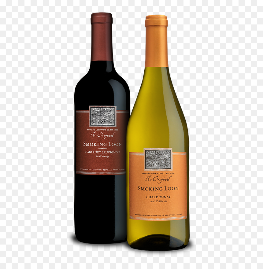 Smoking Loon Wine Bottles - Glass Bottle, HD Png Download - wine bottles png
