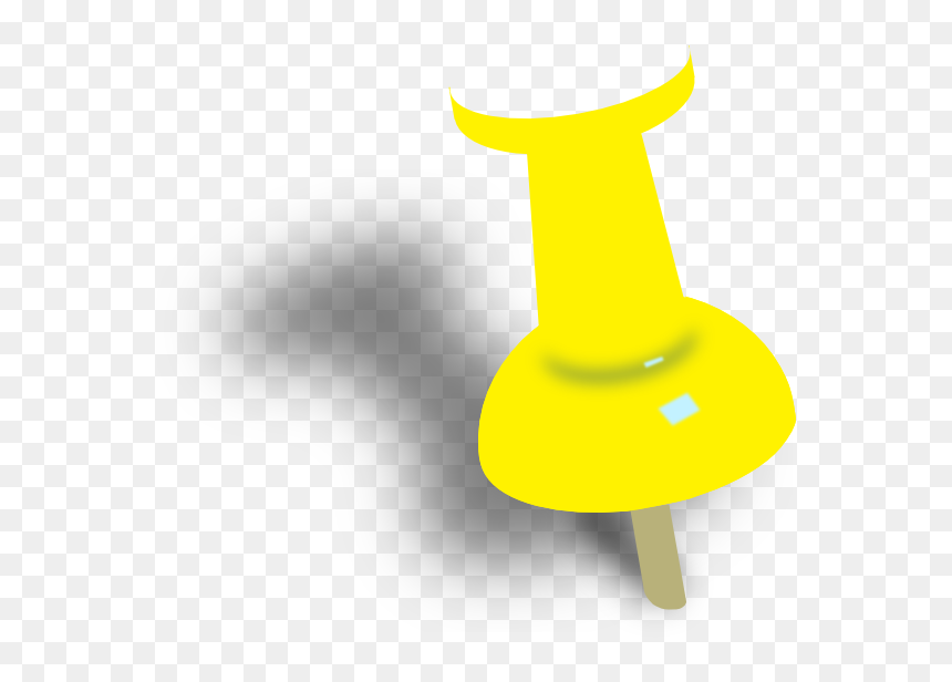 Yellow Push Pin Clip Art At Clker - Clip Art, HD Png Download - pins png
