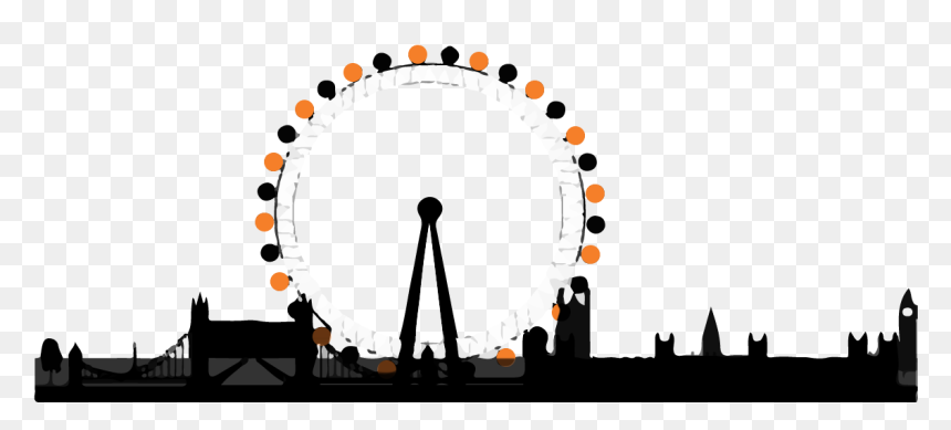 London Eye Silhouette At Getdrawings - London Ferris Wheel Png, Transparent Png - london png