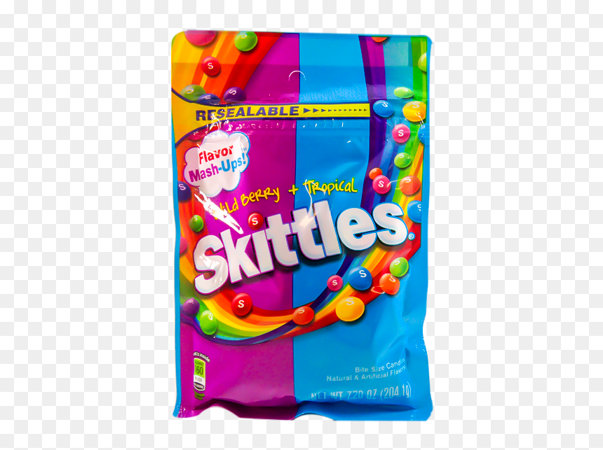 Skittles Wildberry And Tropical Flavor Mashup, HD Png Download - skittles bag png