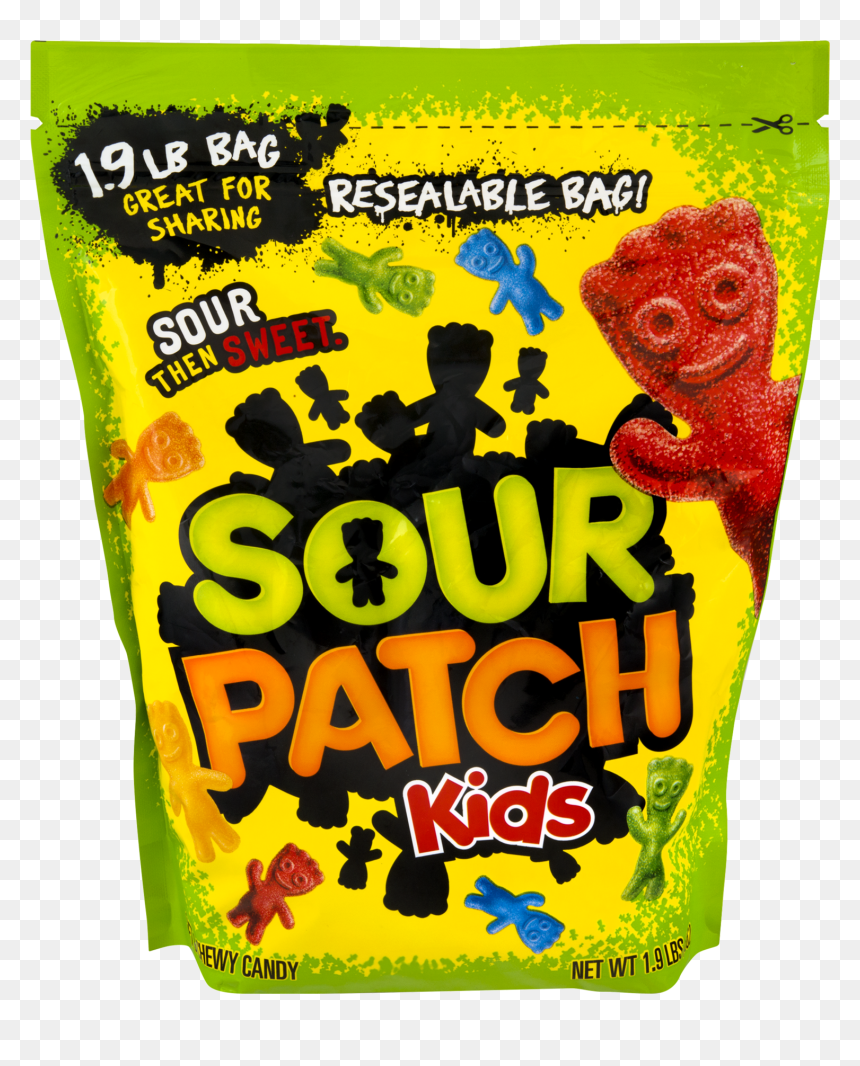 1.9 Lb Bag Of Sour Patch, HD Png Download - skittles bag png