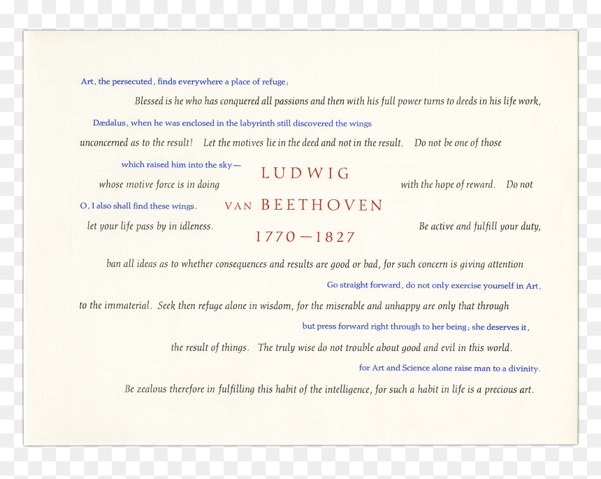 Letter, HD Png Download - beethoven png