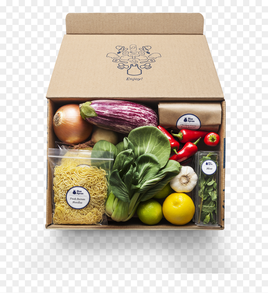 Blue Apron Box, HD Png Download - blue apron png