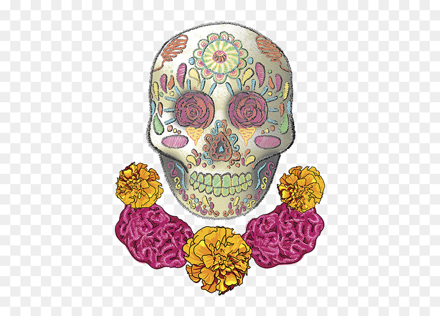 Skull, HD Png Download - dia de muertos png