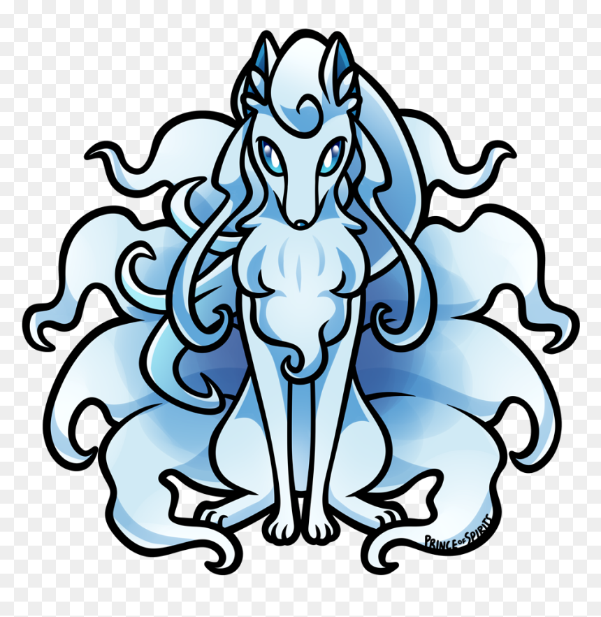 Alolan Ninetales Stickers, HD Png Download - alolan ninetales png