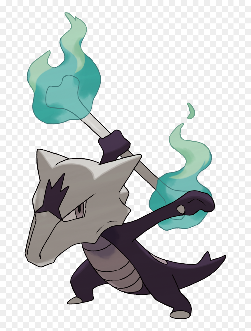 Alolan Marowak, HD Png Download - alolan ninetales png