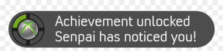 Funny Xbox Achievements, HD Png Download - senpai png