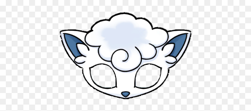 Pokemon Vulpix Mask, HD Png Download - alolan ninetales png