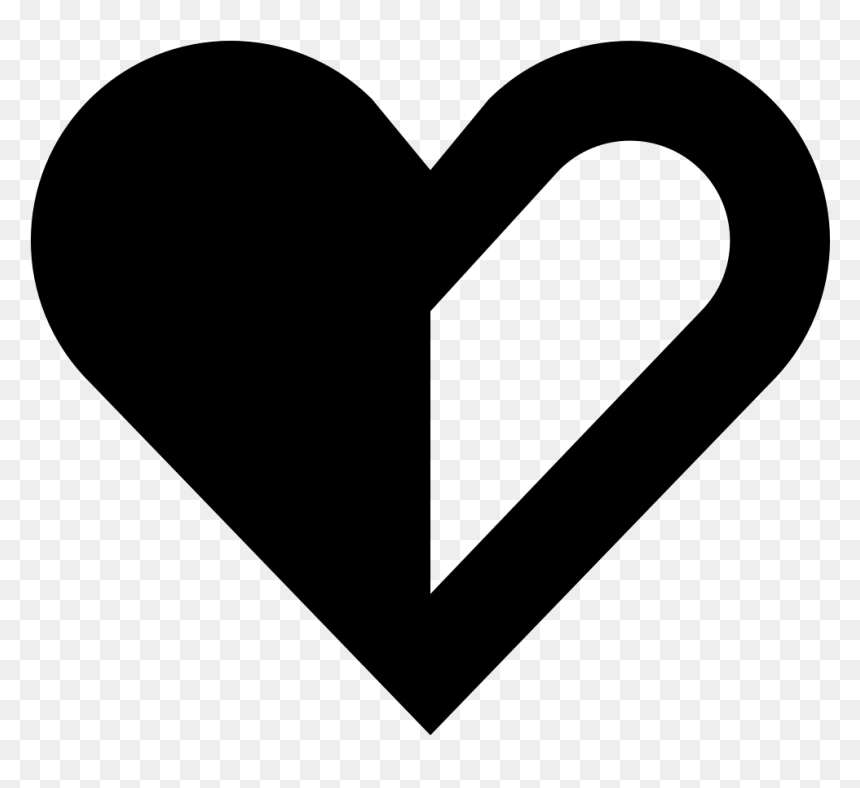 Heart, HD Png Download - black heart icon png