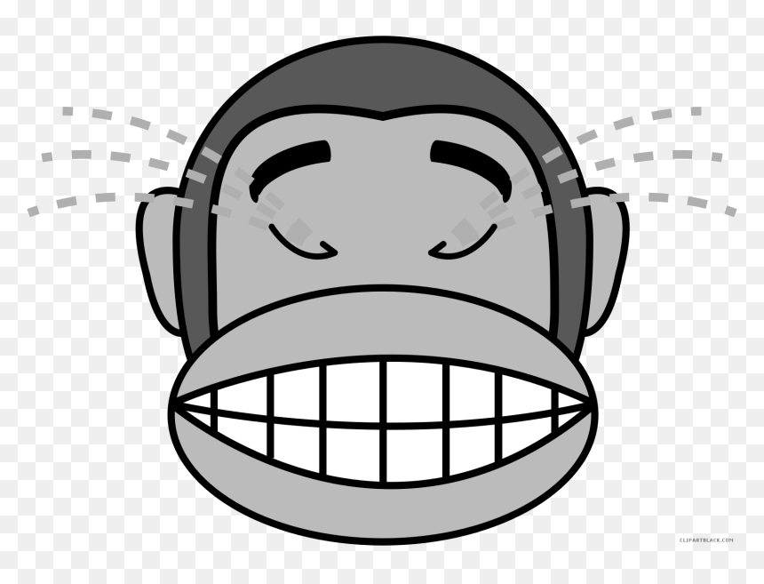 Monkey Emoji Face Expressions, HD Png Download - black emoji png