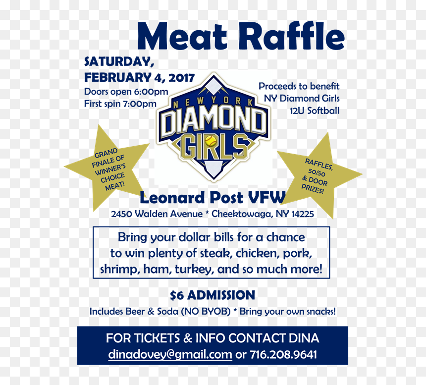 Wny Diamond Girls Meat Raffle 12u - Ecatepec De Morelos, HD Png Download - raffle png