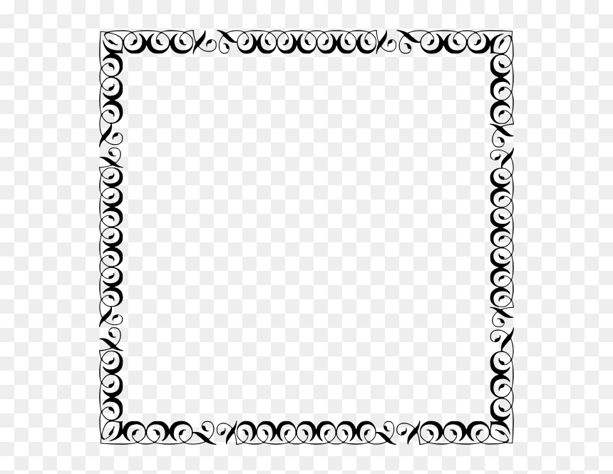 Empty Decorative Border - Portable Network Graphics, HD Png Download - filigree border png