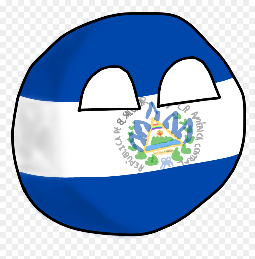 Polandball Wiki - Salvador Countryball, HD Png Download - el salvador flag png