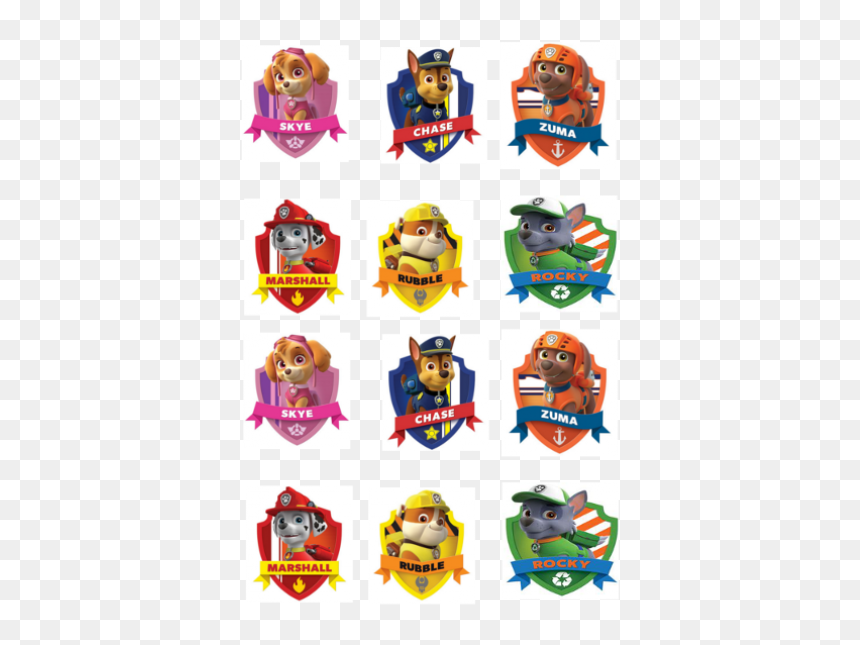 Paw Patrol Cupcake Characters - Paw Patrol Characters And Jobs, HD Png Download - paw patrol badge png