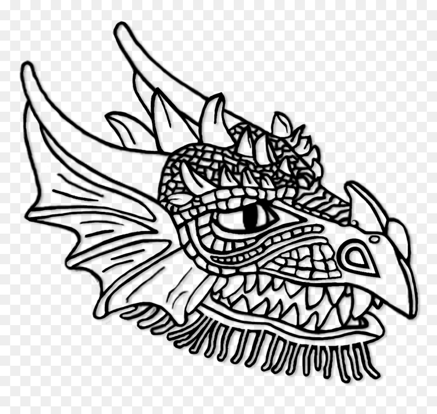 Right Click Here And "save Image As - Dragon Head Image To Colour, HD Png Download - dragon head png