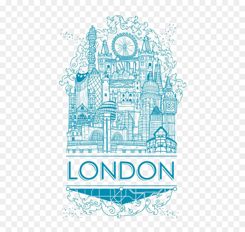 Big Ben Poster London Art Illustration - London Art Illustration, HD Png Download - london png