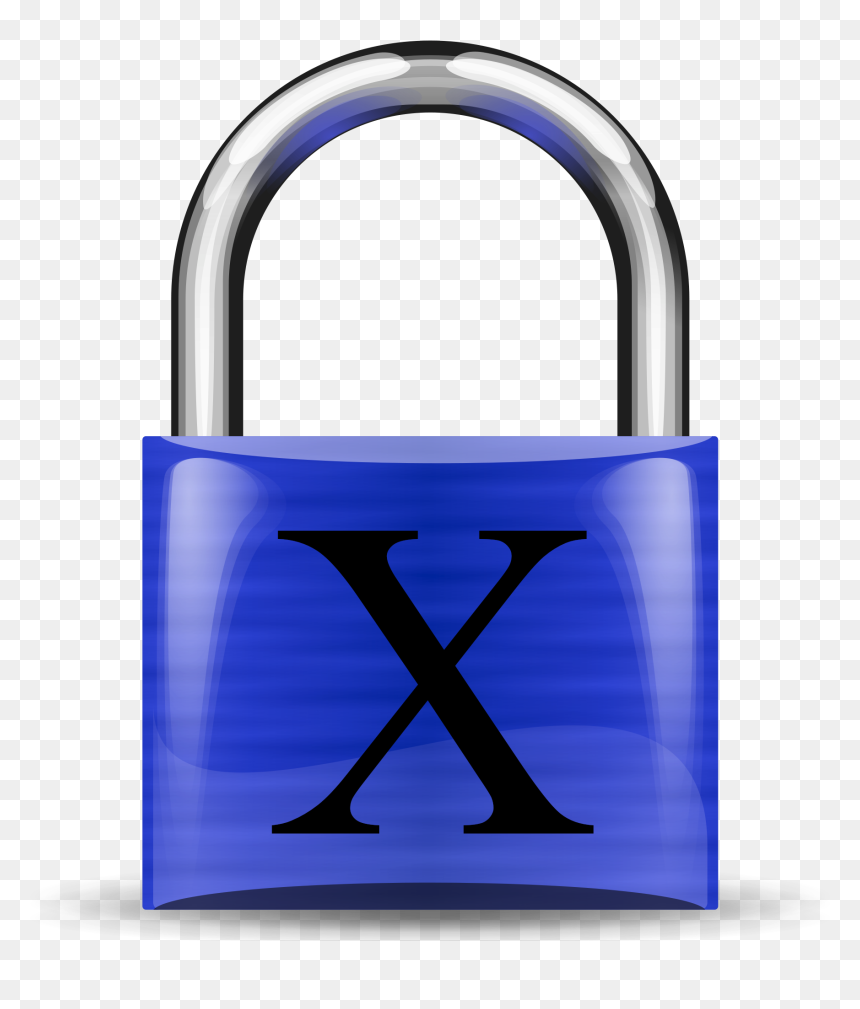 Padlock Blue X - Padlock, HD Png Download - padlock png
