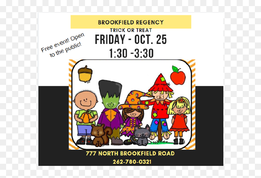 Halloween 2019 Regency Resized - Cartoon, HD Png Download - trick or treat png