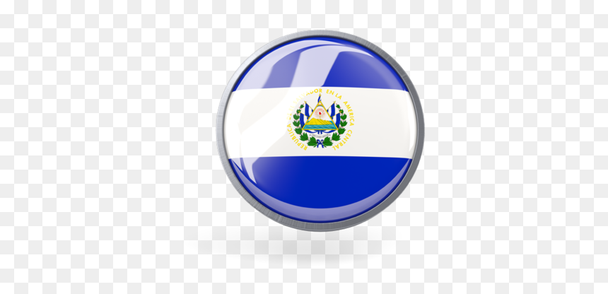 Metal Framed Round Icon - Salvador Flag Round Png, Transparent Png - el salvador flag png