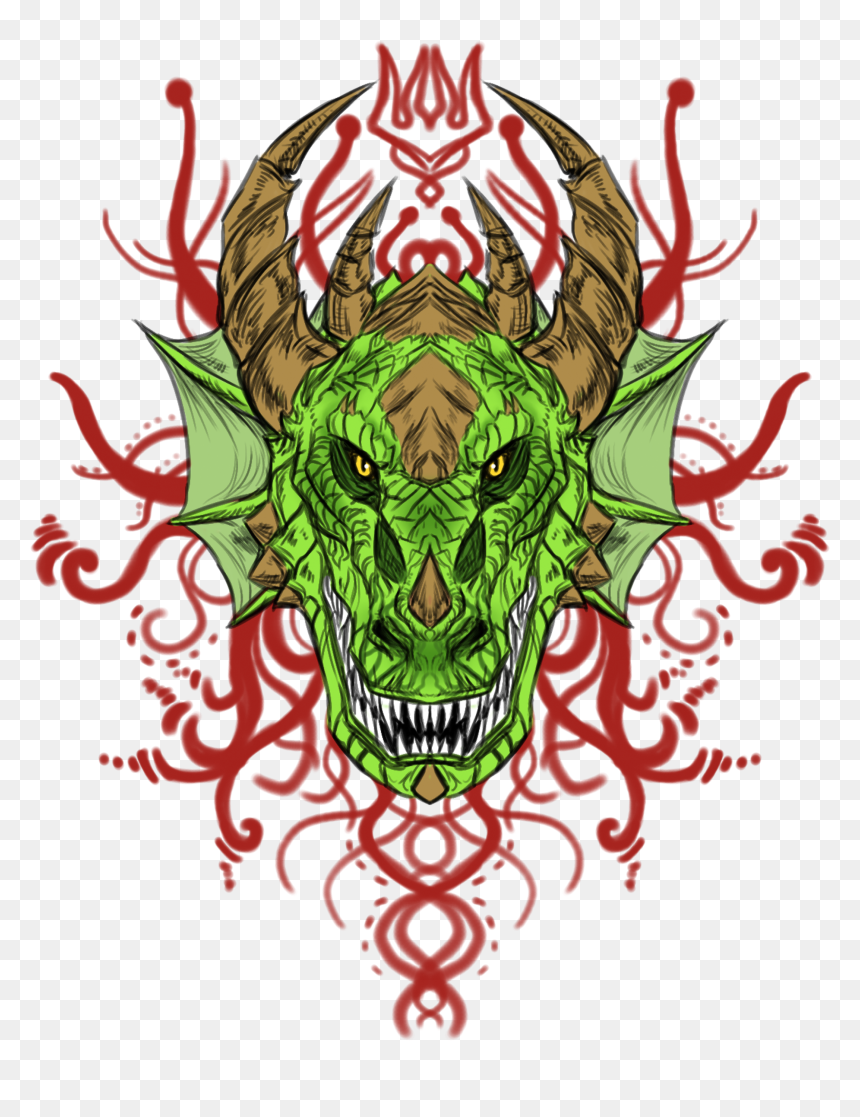 Illustration, HD Png Download - dragon head png