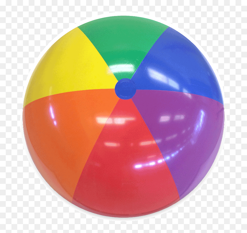 Beach Balls Reviews & Guide - Rainbow Beach Ball Transparent, HD Png Download - beachball png
