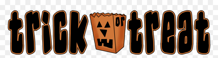 Trick Or Treat Banner Png, Transparent Png - trick or treat png