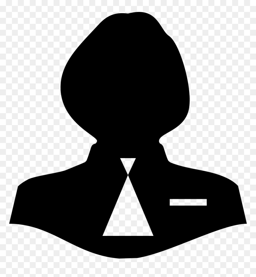 Woman Female Silhouette With Male Tie - Woman With Tie Icon, HD Png Download - female silhouette png