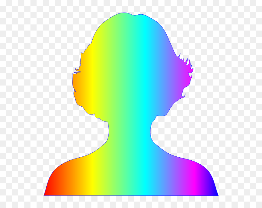 Female Silhouette-1575551148 - Rainbow Silhouette Head, HD Png Download - female silhouette png