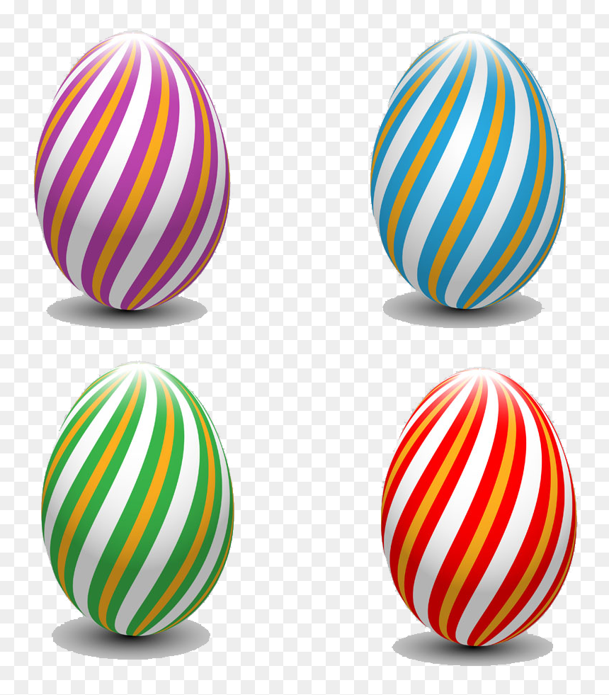Striped Vector Sphere Clip Art Black And White Library - Easter Egg, HD Png Download - white stripes png
