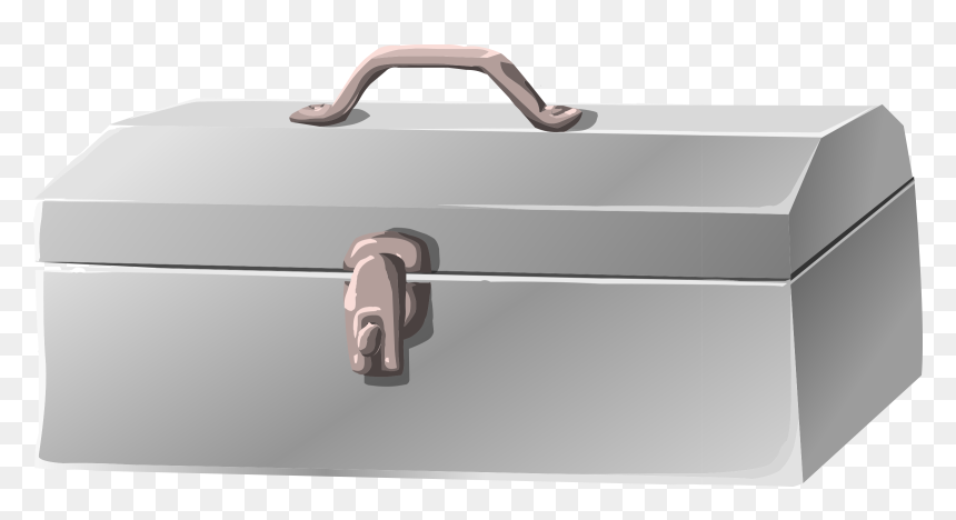 Misc Bag Toolbox Chrome Clip Arts - Gray Toolbox Free Clipart, HD Png Download - toolbox png