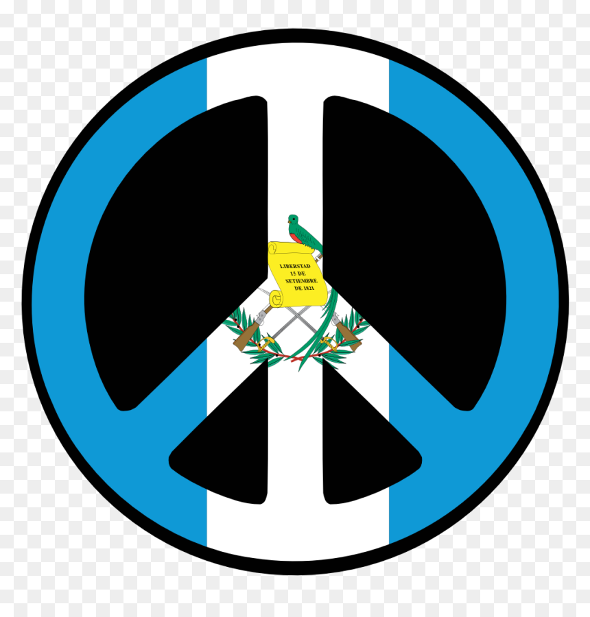Peace Logo, HD Png Download - guatemala flag png