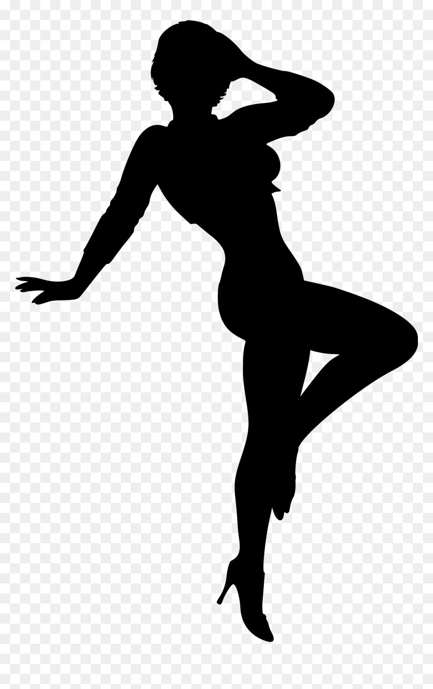 Female Silhouette Woman Clip Art - Posing Icon, HD Png Download - female silhouette png