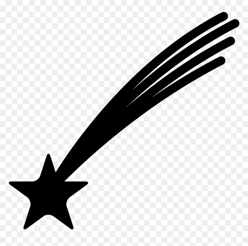 Black Shooting Star Transparent, HD Png Download - meteor shower png