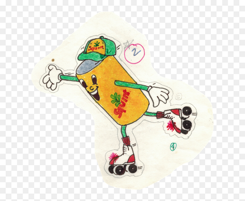 1980s Squirt Ad Can Man Stickers 2 - Creative Arts, HD Png Download - squirt png