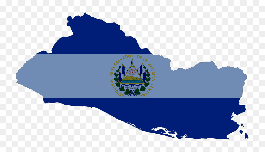 Transparent Flags Png - El Salvador Map Flag, Png Download - el salvador flag png