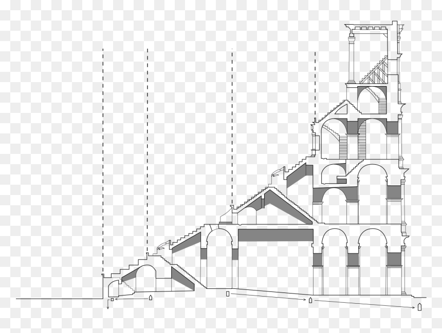 Colosseum Profile Plain - Colosseum Seating, HD Png Download - colosseum png