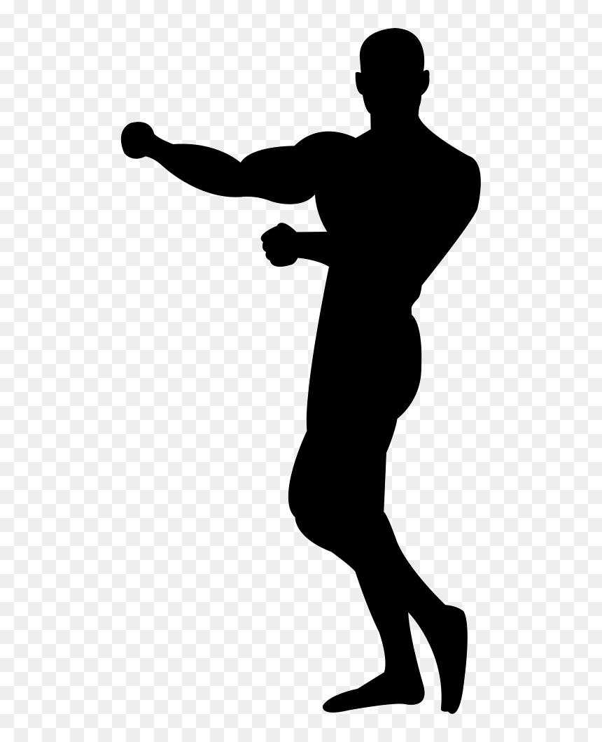 Gymnast Silhouette Showing Muscles - Proteina Con Creatina Tnt, HD Png Download - gymnast png