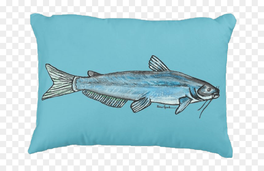 Blue Catfish Pillow - Trout, HD Png Download - catfish png