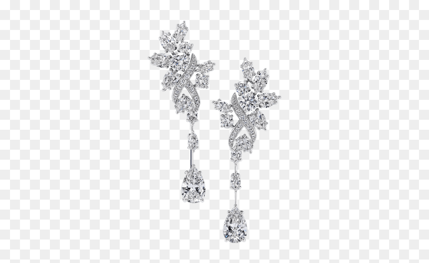 Harry Winston Earrings Cluster, HD Png Download - loose diamonds png