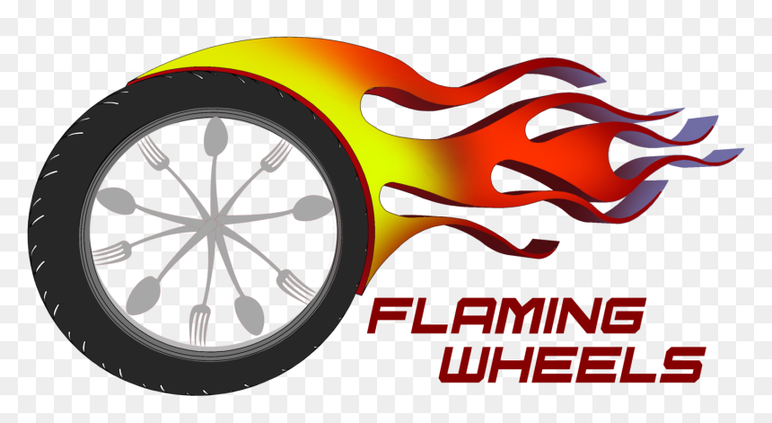 Flaming Wheels First Food - Truck, HD Png Download - wheels png
