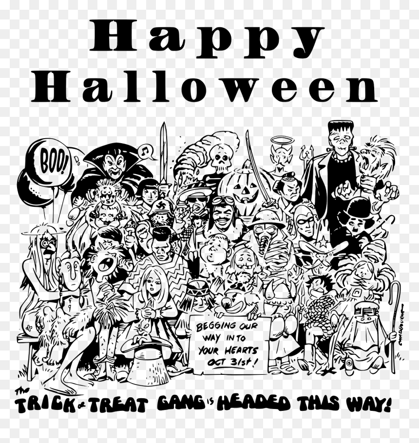 Målarbilder Trick Or Treat, HD Png Download - ghosts png