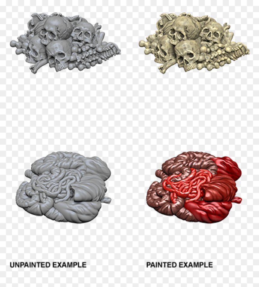 Wizkids Deep Cuts Unpainted Miniatures Pile Of Bones, HD Png Download - pile of bones png