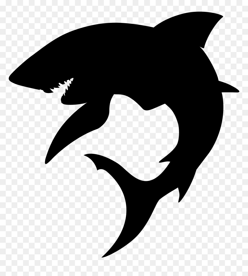 Shark Fin Soup Silhouette Hammerhead Shark Great Hammerhead - Shark Silhouette, HD Png Download - fin png