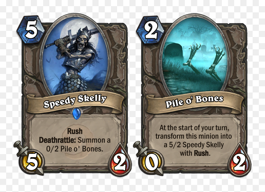 He"ll Keep Harassing You Until You Get Rid Of His Bones - Hearthstone Witchwood Mage Cards, HD Png Download - pile of bones png