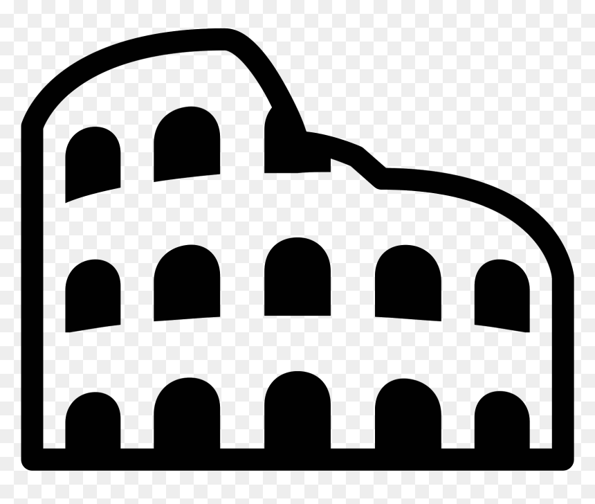 The Roman Colosseum Viewed From The Side, Long Abandoned - Coliseum Icon, HD Png Download - colosseum png