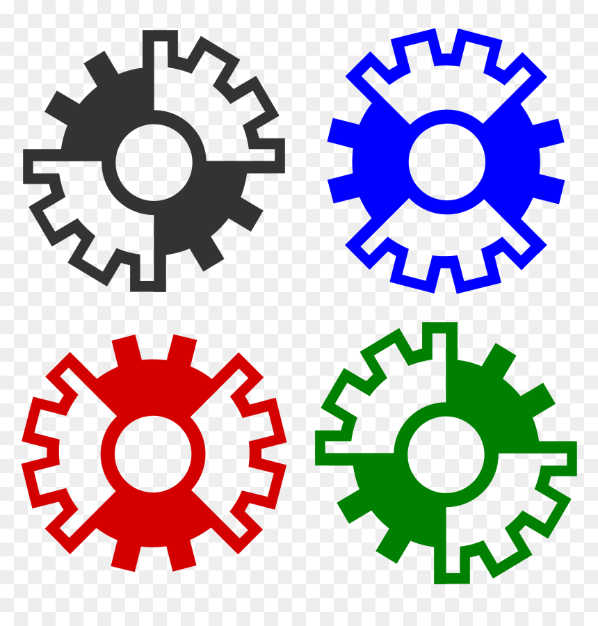 Abstract Gear Wheels Clip Arts - Gear Drawing, HD Png Download - wheels png