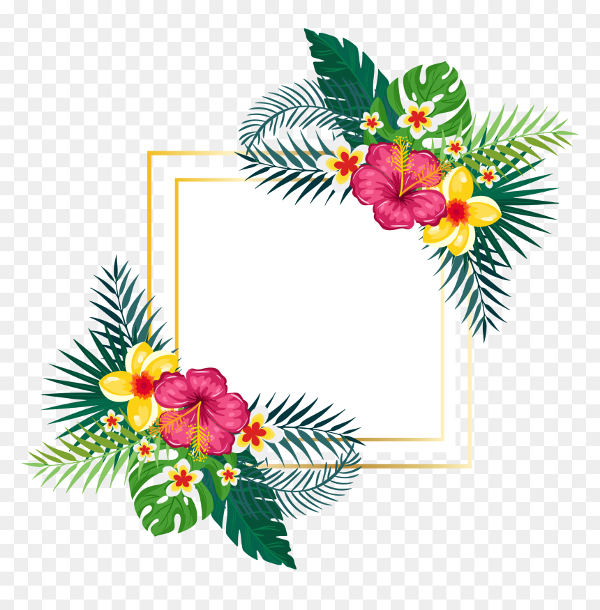 Summer Flower Painted Hand Watercolor Design Floral - Flower Background Hd Png, Transparent Png - floral clipart png