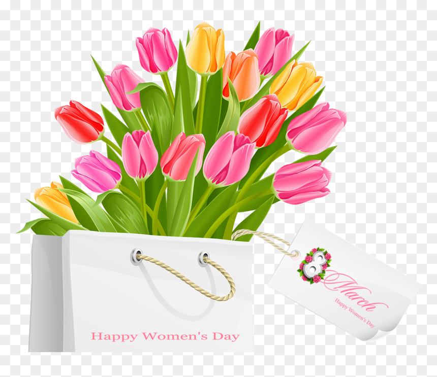 Tulip Transparent 8 March - Happy Womens Day Animated Gif, HD Png Download - march png
